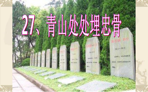 27 青山处处埋忠骨  课件(18张PPT)五年级语文(上)人教版