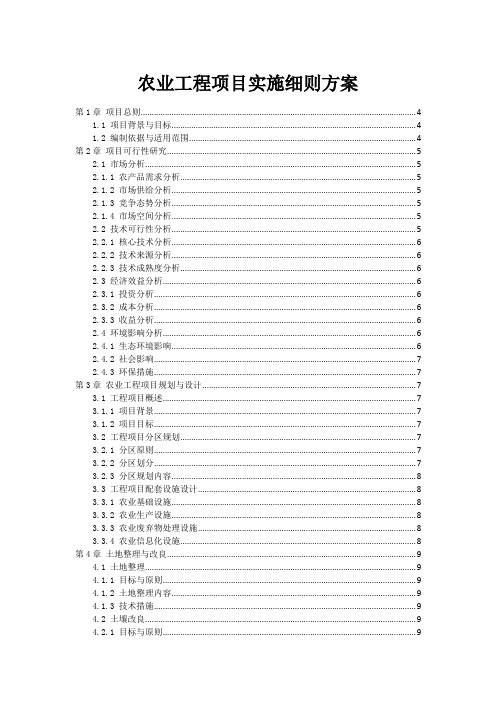 农业工程项目实施细则方案