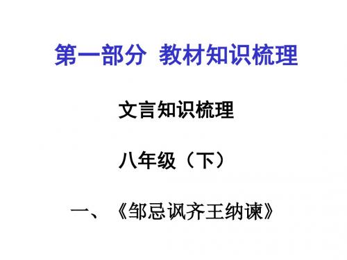 2016届遵义市中考语文复习课件：第一部分   教材知识梳理八年级(下)(8份打包)