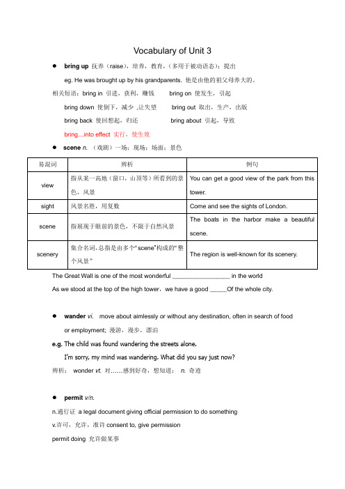 人教版高中英语必修3第3单元百万英镑单词讲解