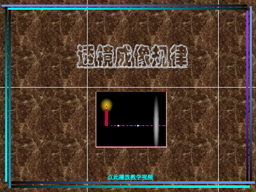 八上物理初中八年级物理凸透镜成像规律课件公开课教案课件
