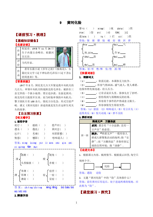 《黄河化险》练习题