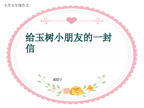 小学五年级作文《给玉树小朋友的一封信》400字