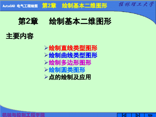 电气工程制图CAD(X)---第2章 绘制基本二维图形