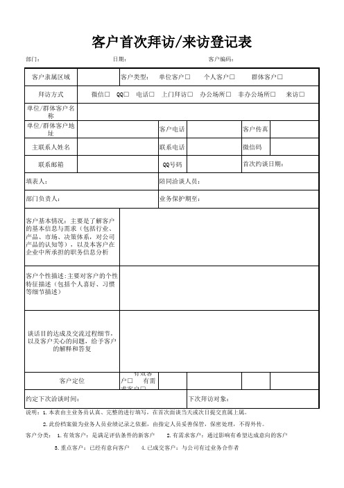 客户开拓情况一览表(多表模)