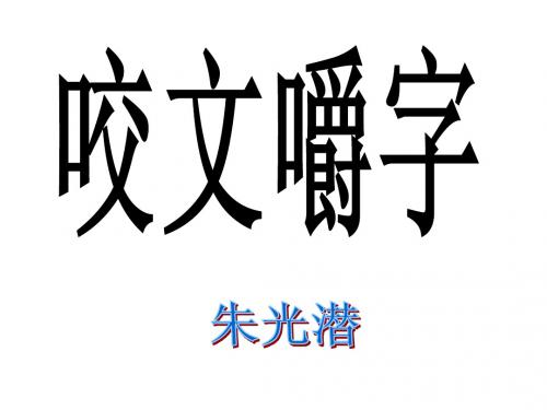 《咬文嚼字》课件