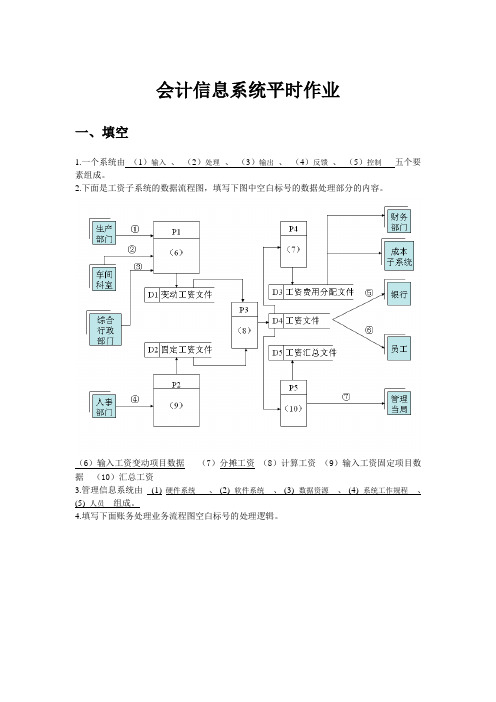 会计信息系统平时作业-交