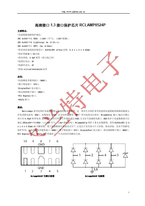 RCLAMP0524P描述及应用