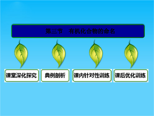 人教新课标版化学选修五1-3有机化合物的命名-课件