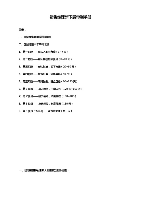 销售经理带新下属带训手册