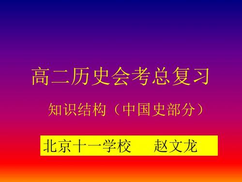 中国近现代史会考总复习之知识结构优选PPT课件