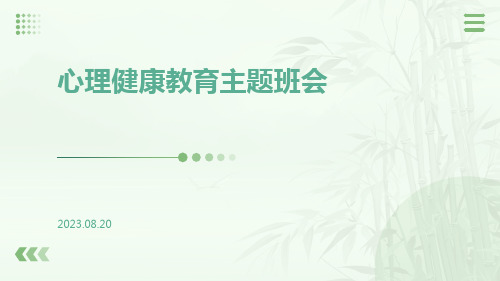 心理健康教育主题班会 ppt