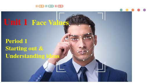 Unit 1 Face values Period 1  高中英语新教材(外研版选择性必修第三册)