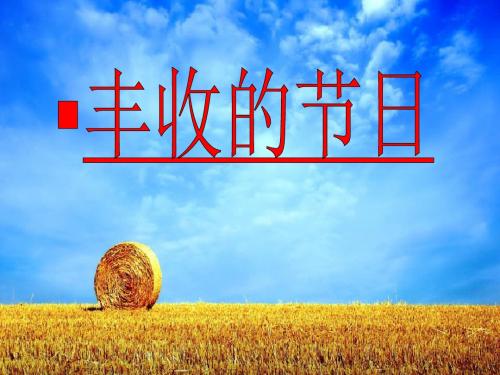 《丰收的节日》 精品课件(共15张)