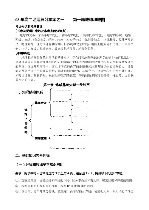 地球和地图(经纬网和时区计算)详解