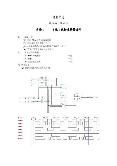 EDA实验汇总