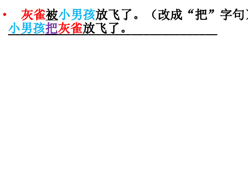 把字句、被字句、陈述句、反问句、感叹句