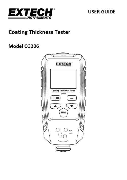 Extech CG206 非侵入式膜层厚度测试仪用户指南说明书