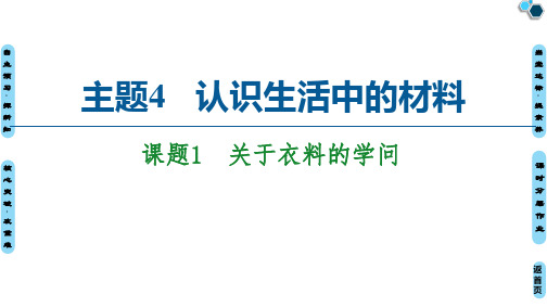 2021-2022学年高中化学鲁科版选修1课件：主题4 课题1 关于衣料的学问