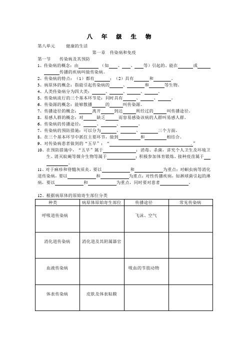 八年级生物第一章第一节(学生版)