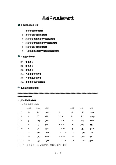 很棒的归纳英语单词直接拼读法建议先看26个字母发音规律