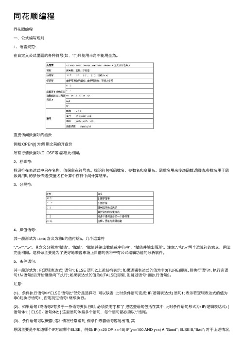 同花顺编程——精选推荐