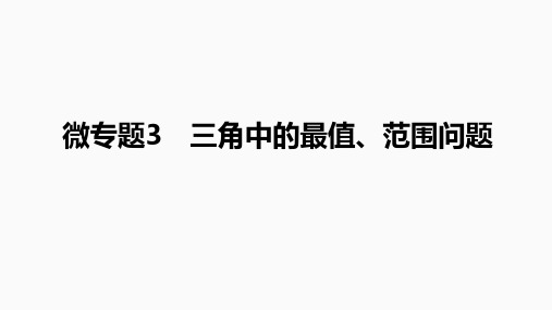 新高考数学二轮复习三角中的最值、范围问题