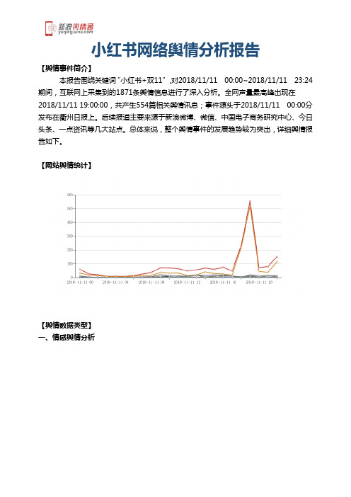 小红书网络舆情分析报告