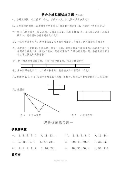 奥数(大班思维训练)