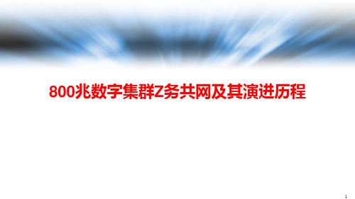 800兆数字集群网络建设及其演进历程