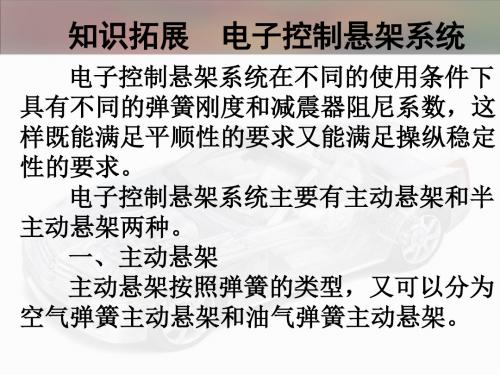 现代汽车构造   知识拓展-电子控制悬架系统