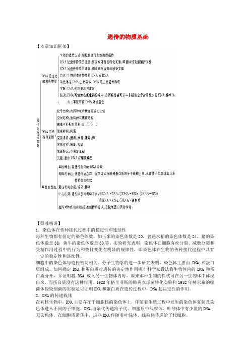 高中生物 第6章 遗传的物质基础全套导学案 新人教版必修1