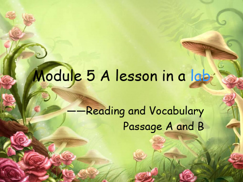 Module 5—A lesson in a lab课文翻译解析