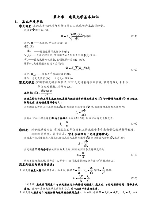 建筑物理复习(建筑光)