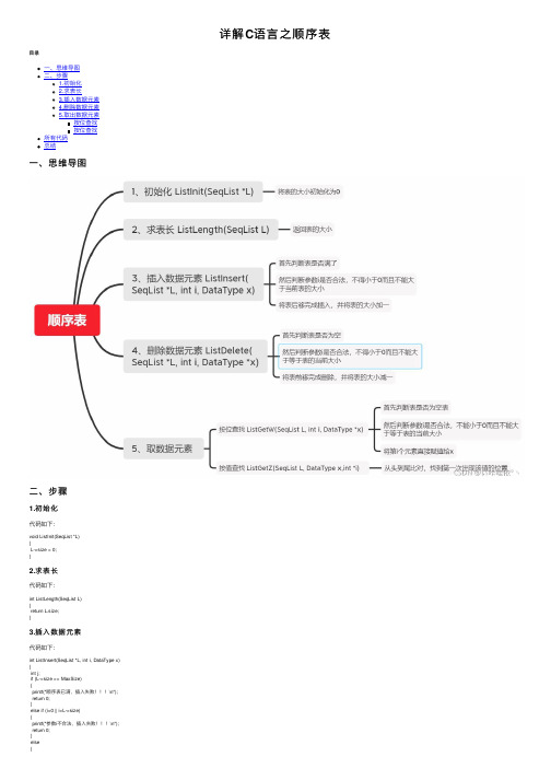 详解C语言之顺序表