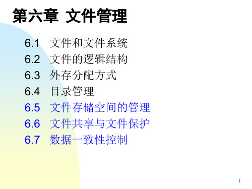 操作系统第六章文件管理