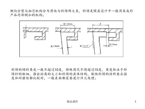 注塑模具结构及设计斜顶ppt课件