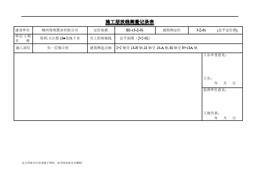 放线测量记录表(图表)(1)