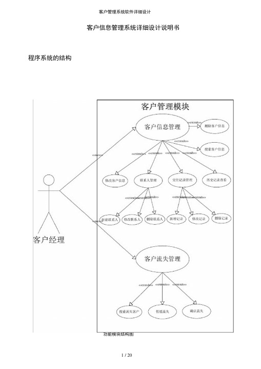 客户管理系统软件详细设计