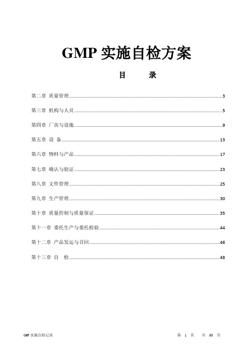 GMP自检记录