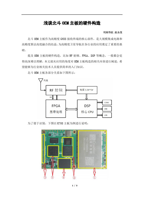 浅谈北斗OEM主板的硬件构造