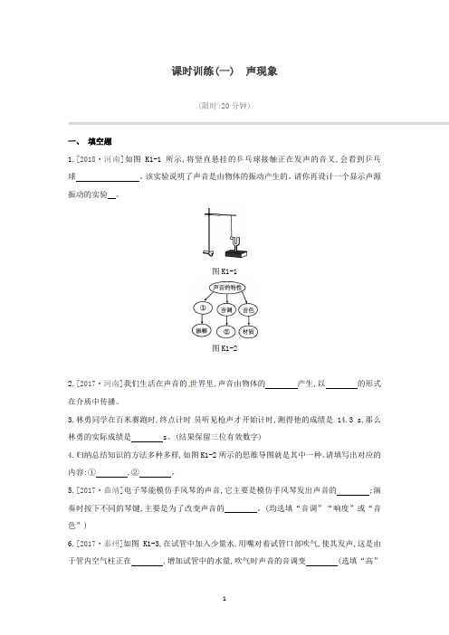 江西省2019中考物理一轮专项