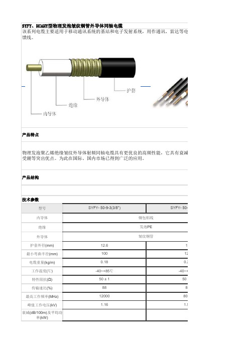 同轴电缆资料