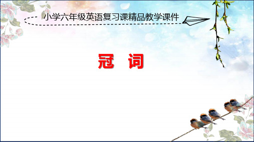 小学六年级英语复习课《冠词》精品教学课件