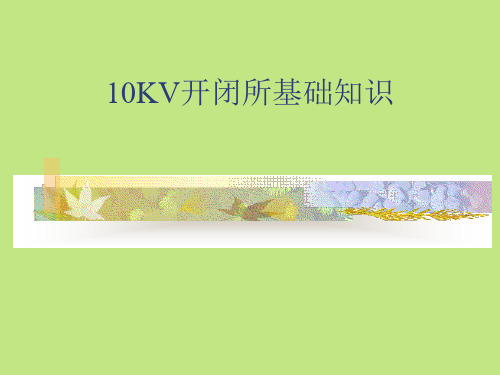 10KV开闭所基础知识