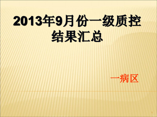 医院一级质控检查结果PPT参考课件