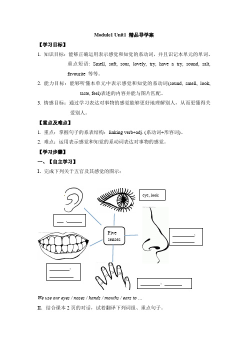 Module1 Unit1 精品导学案