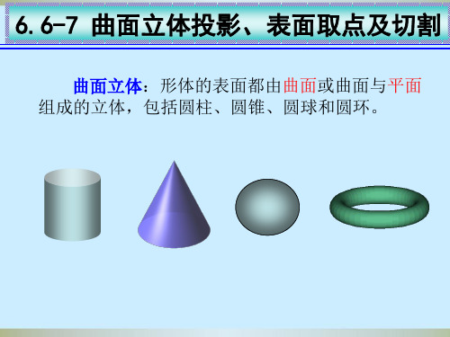 第6章 曲面立体及截交线