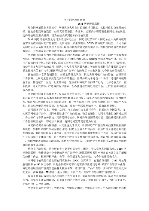 关于网吧增值联盟-5636网吧增值联盟