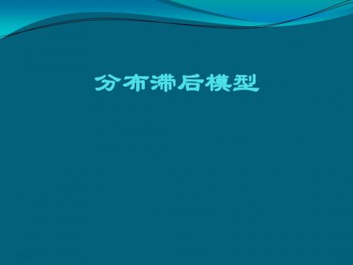 计量学分布滞后模型演讲概要